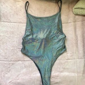 Metallic-rainbow forever 21 one piece